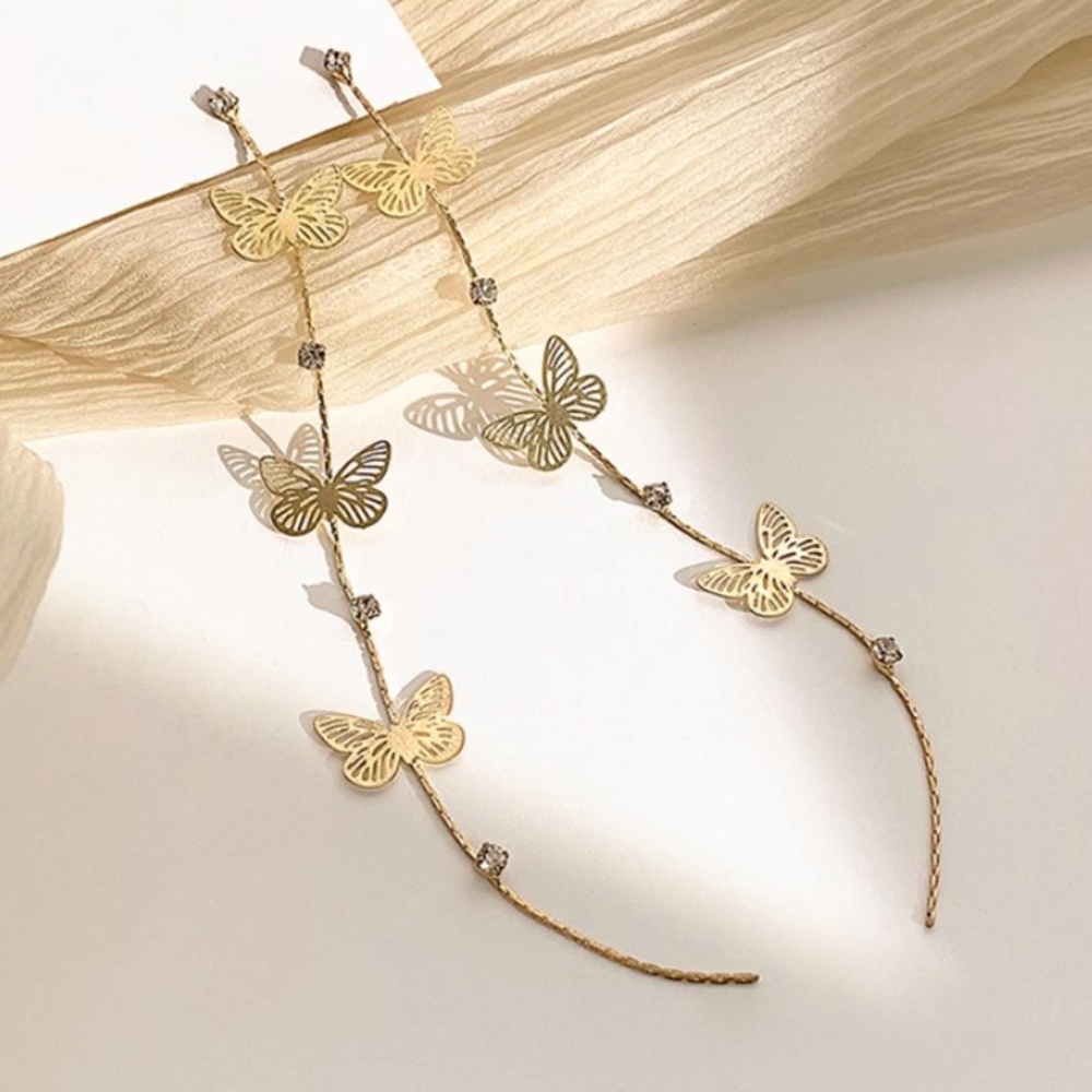 brand new waterfall long earrings